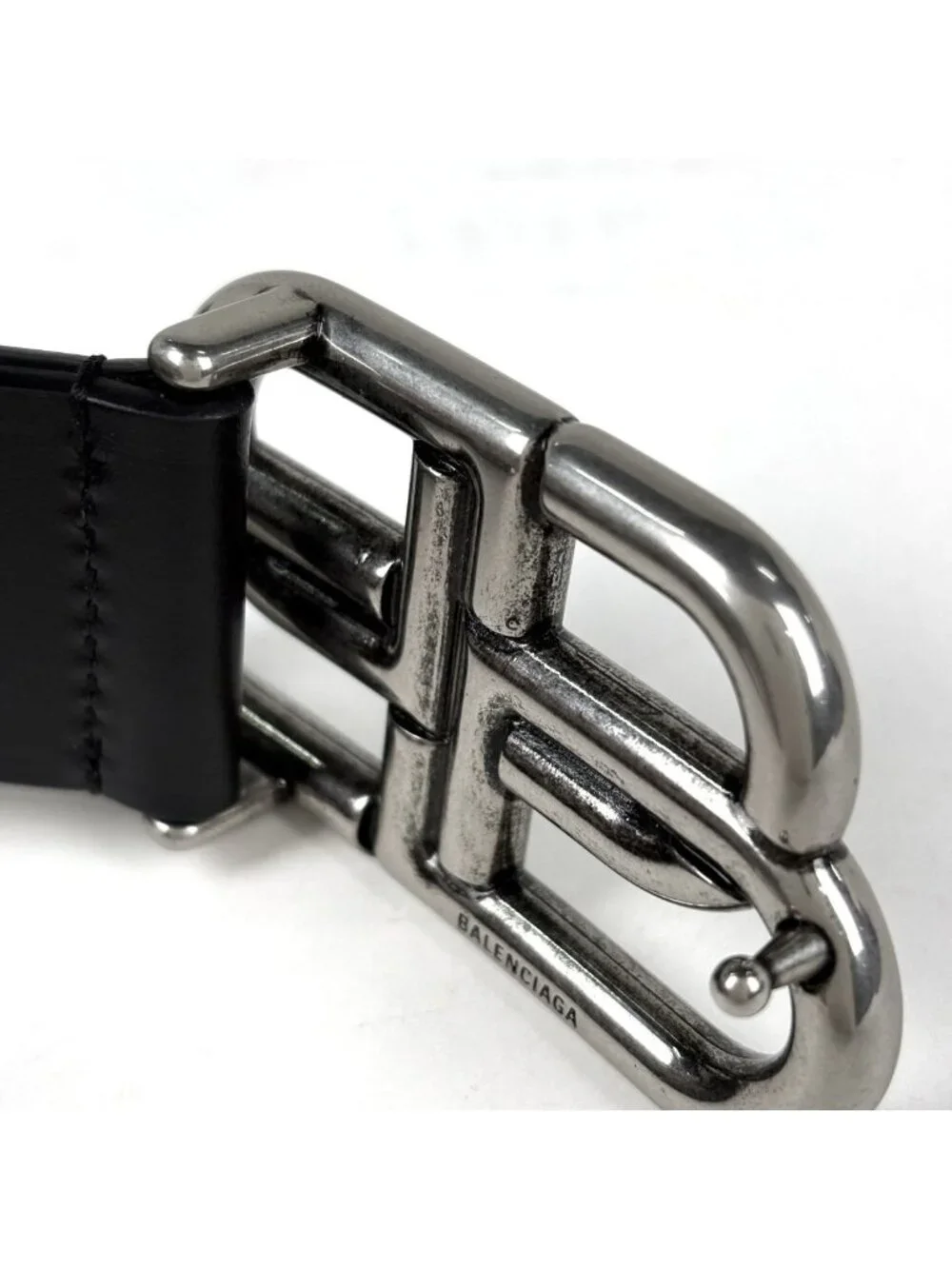 Balenciaga BB Large Belt Leather Black